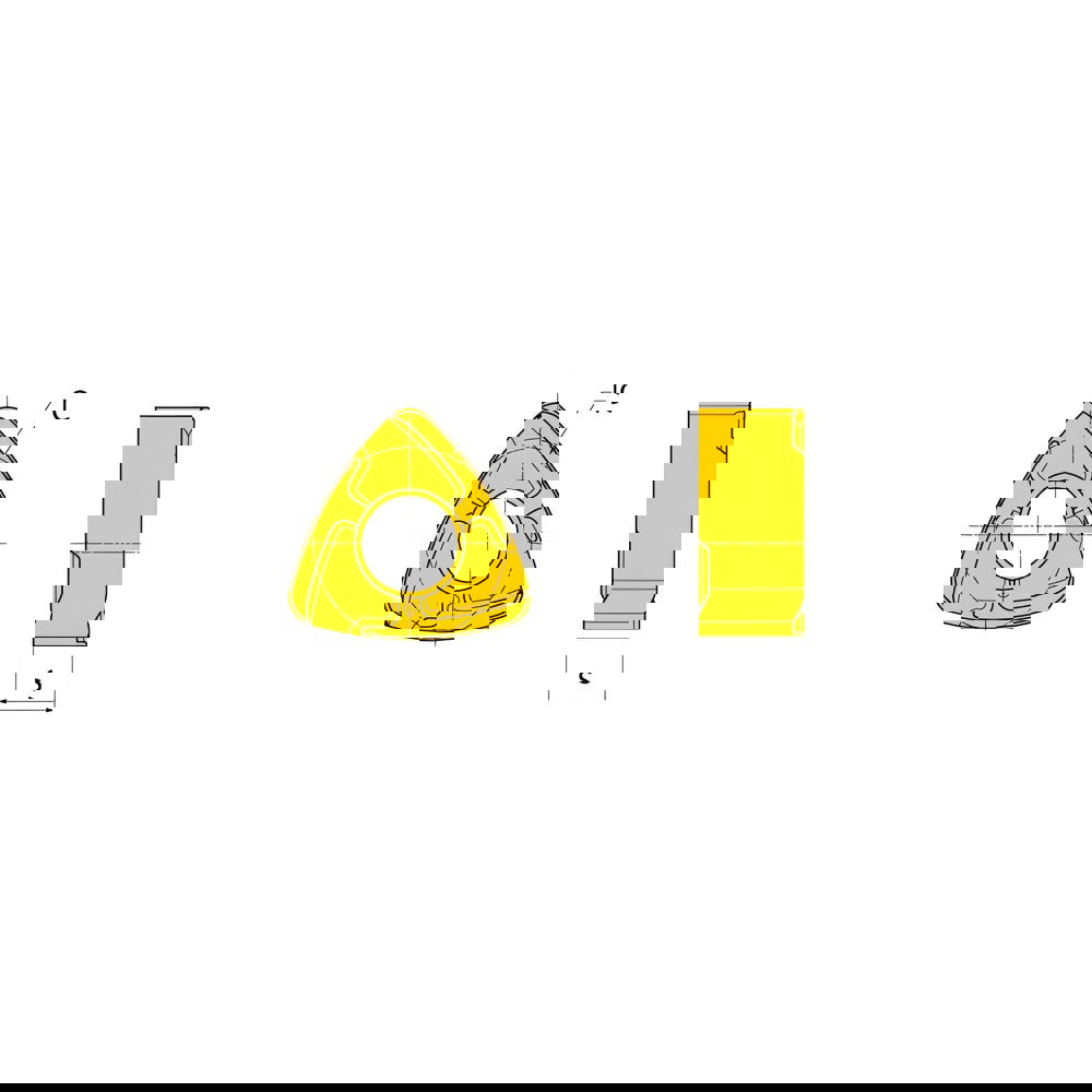 Milling Insert: UNEU1307R-M IN2504 IN2504, Solid Carbide